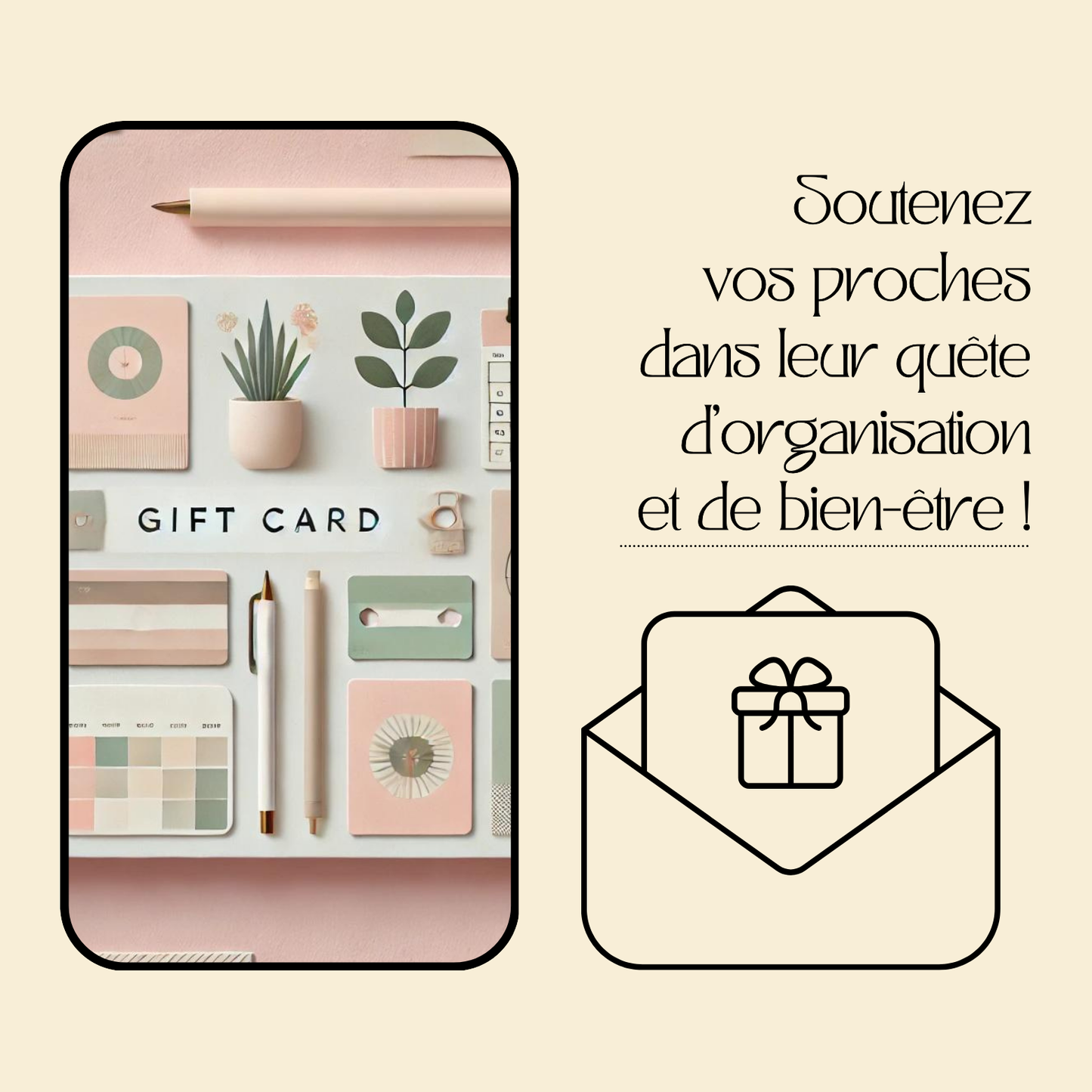 E-Carte Cadeau Papeterie Couleur Pastel