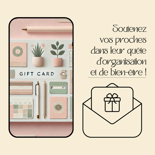 E-Carte Cadeau Papeterie Couleur Pastel